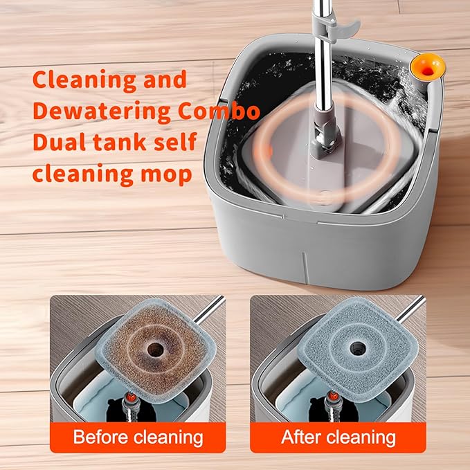 Spin Mop and Bucket Set: Effortless Cleaning with Quick-Dry Technology