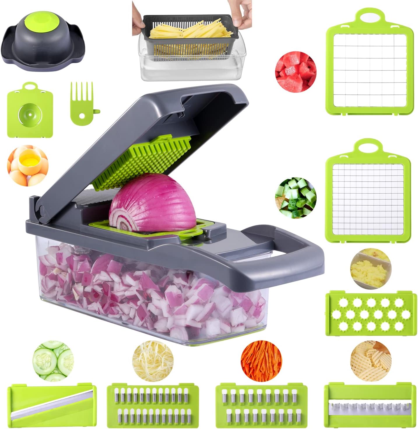 Premium Multi-Function Vegetable Cutter, Chopper, and Slicer