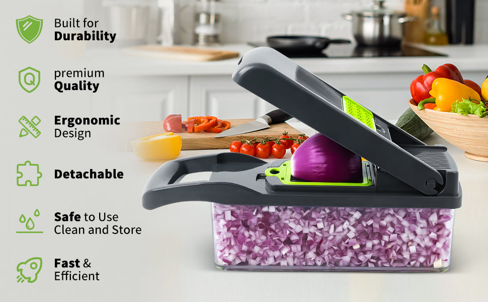 Premium Multi-Function Vegetable Cutter, Chopper, and Slicer